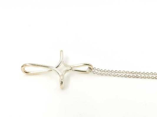 Tiffany & Co. SV925 Infinity Cross Necklace Silver Necklace