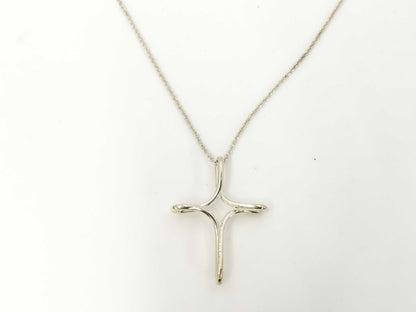 Tiffany & Co. SV925 Infinity Cross Necklace Silver Necklace