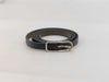 HERMES Leather D Stamped API 4-Strand Bracelet Black with Box