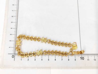 CELINE GP Triomphe Blason Bracelet, Gold, Box and Dust Bag Included