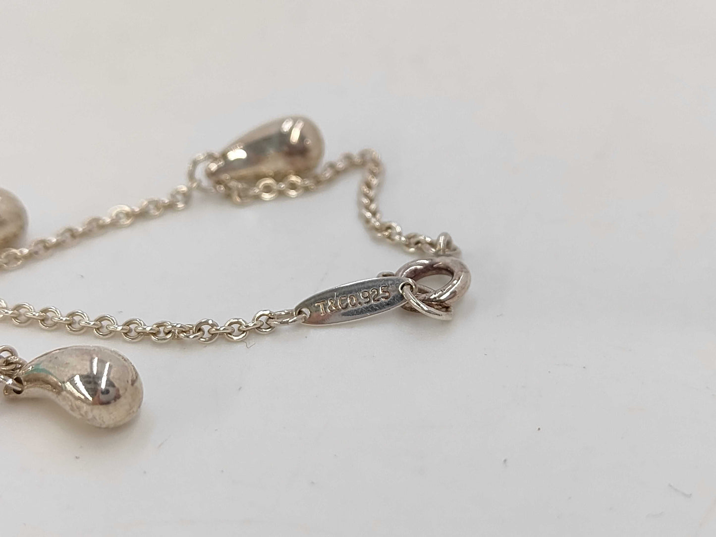 Tiffany & Co. SV925 Teardrop Bracelet, Silver, with Box and Dust Bag