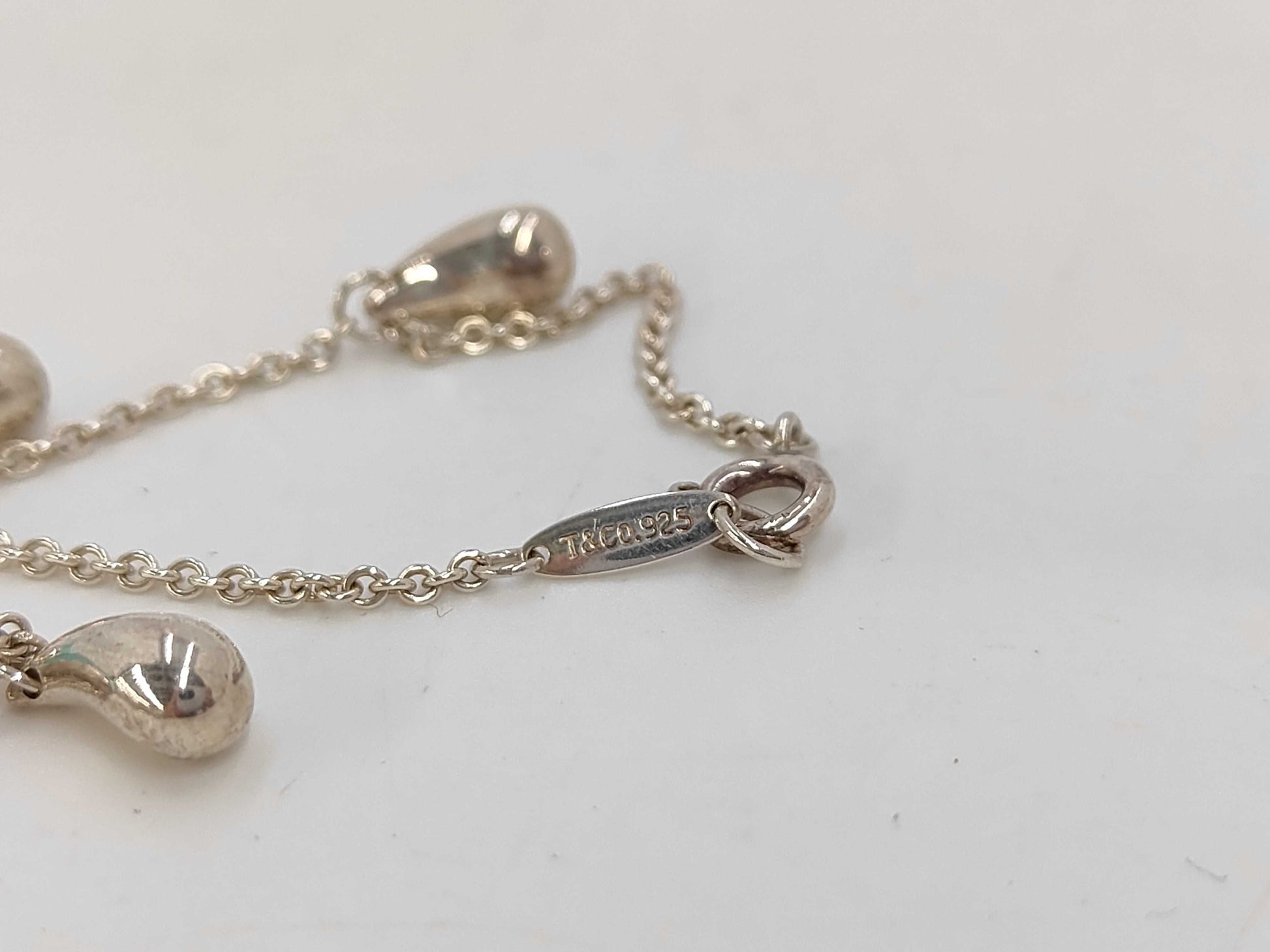 Tiffany & Co. SV925 Teardrop Bracelet, Silver, with Box and Dust Bag