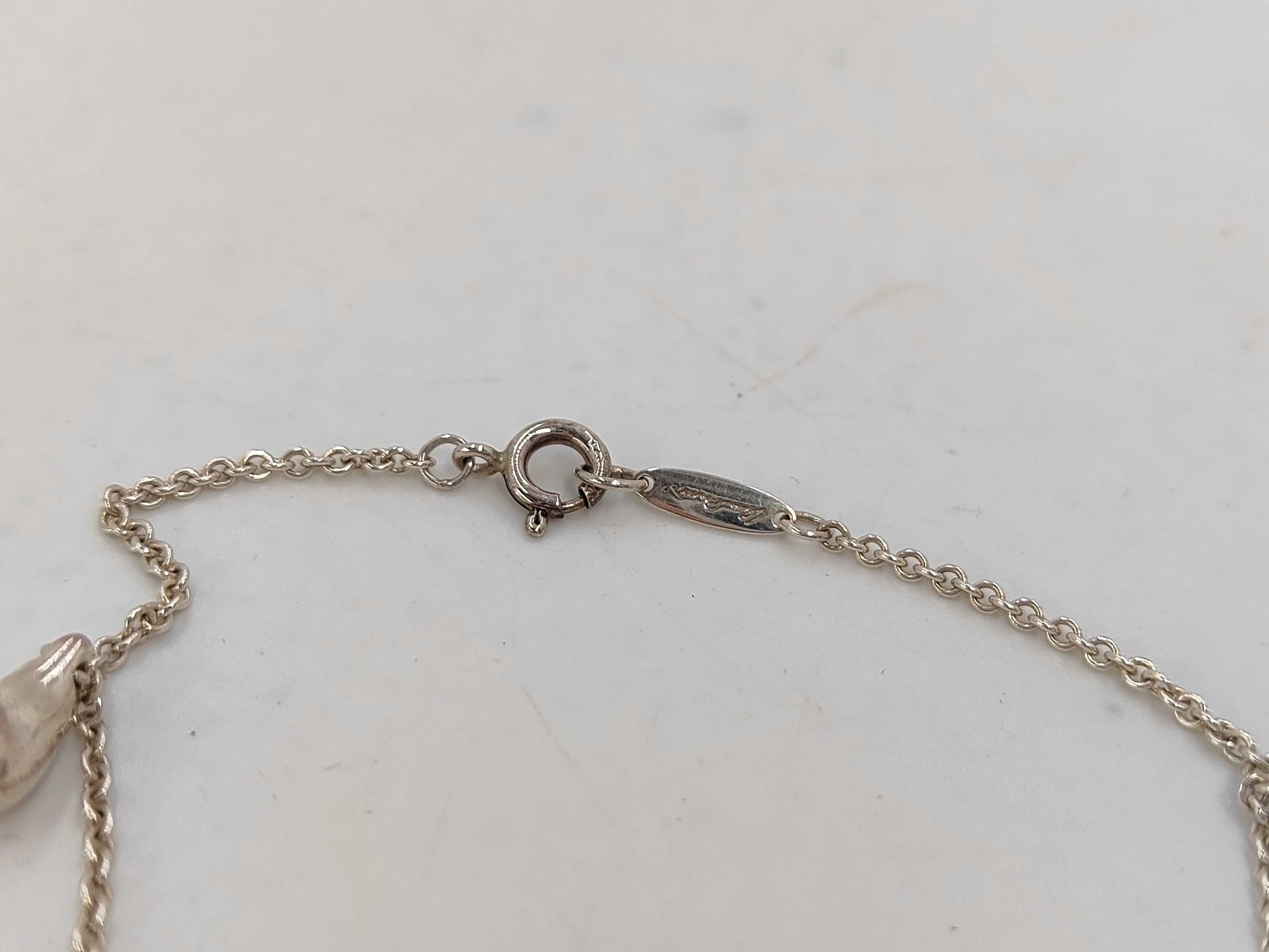Tiffany & Co. SV925 Teardrop Bracelet, Silver, with Box and Dust Bag