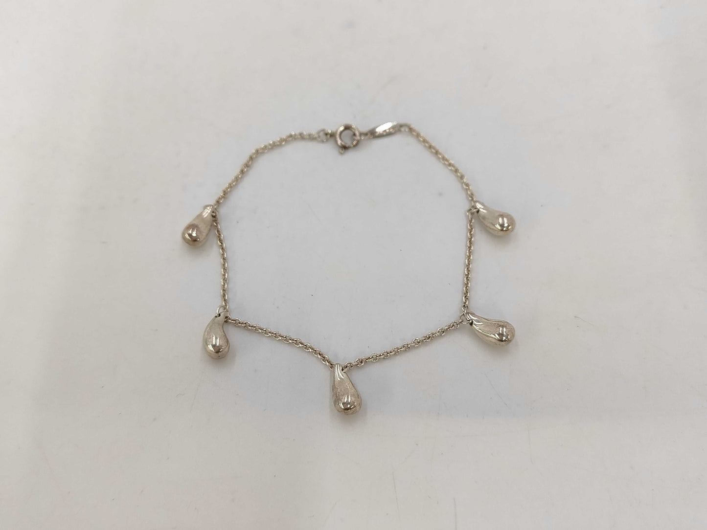 Tiffany & Co. SV925 Teardrop Bracelet, Silver, with Box and Dust Bag