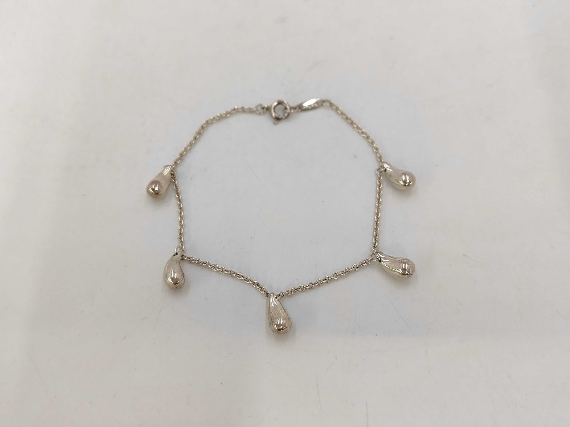 Tiffany & Co. SV925 Teardrop Bracelet, Silver, with Box and Dust Bag