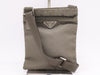 PRADA Nylon Triangle Logo Khaki Shoulder Bag