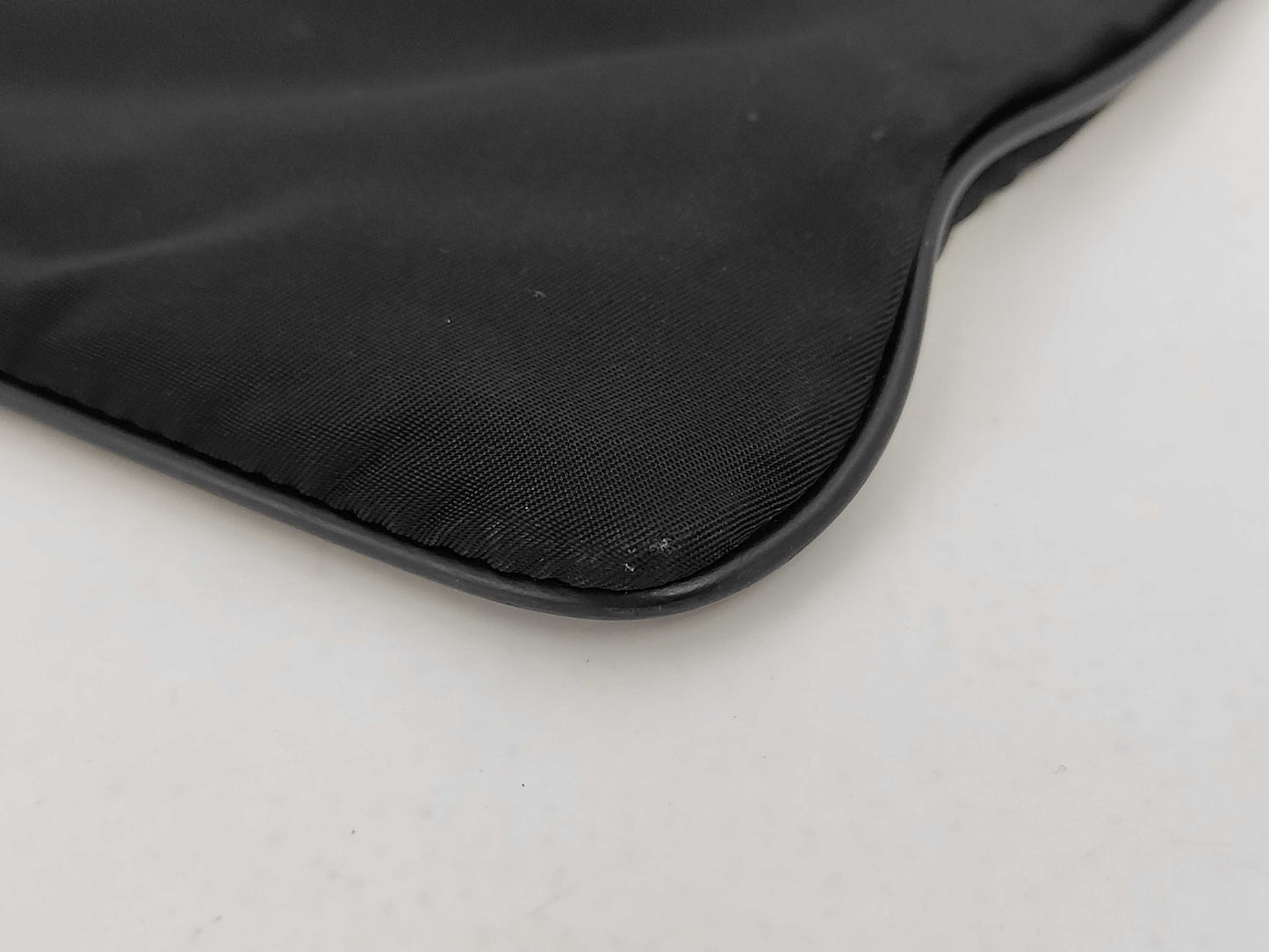 PRADA Nylon Triangle Logo Plate Shoulder Bag