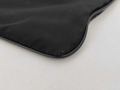PRADA Nylon Triangle Logo Plate Shoulder Bag