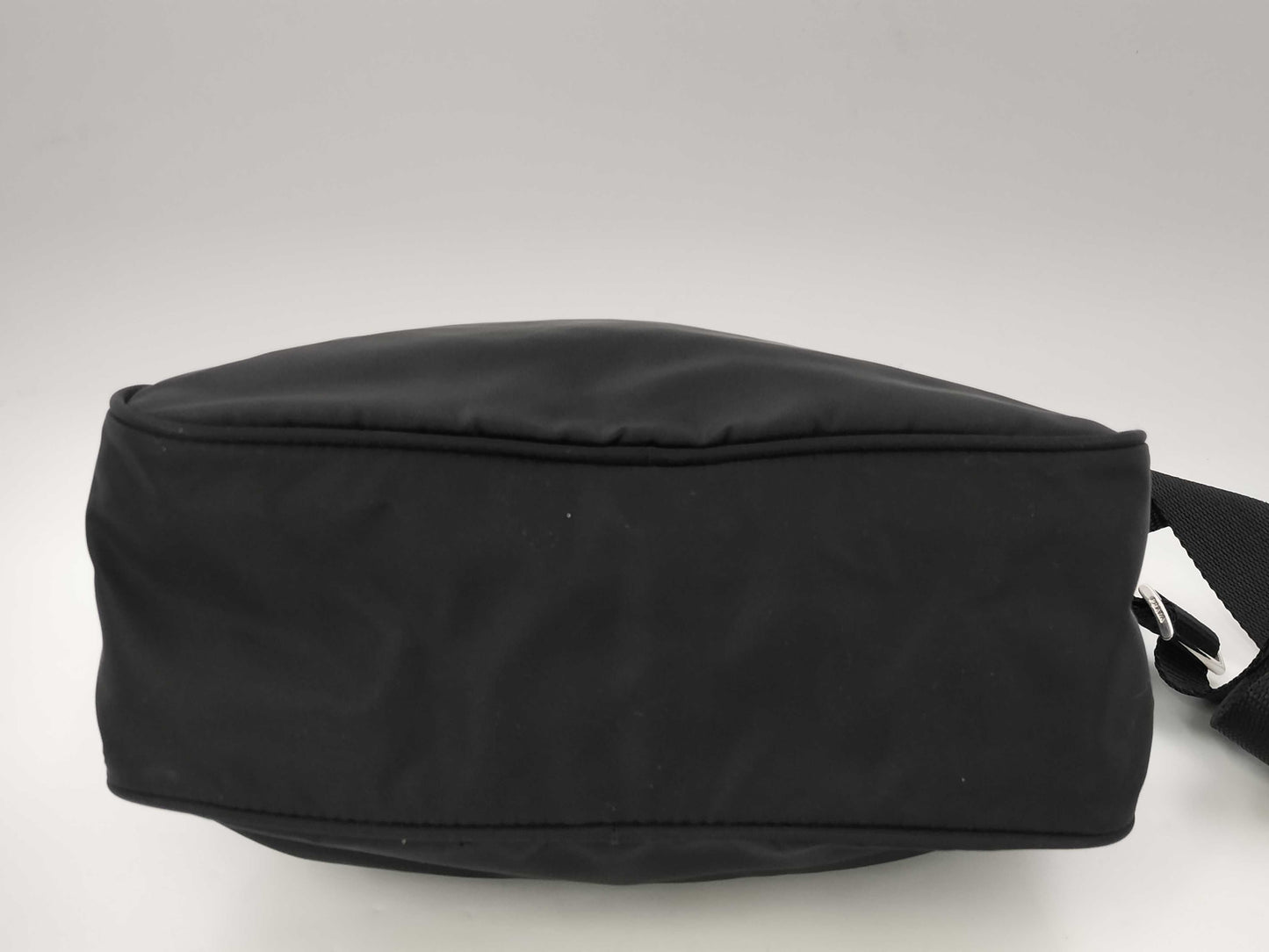 PRADA Nylon Triangle Logo Plate Shoulder Bag