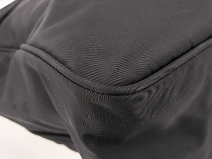 PRADA Nylon Triangle Logo Plate Shoulder Bag