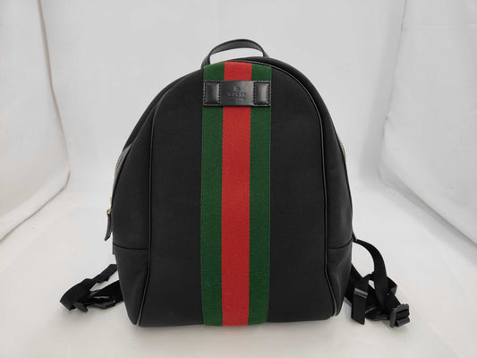 GUCCI 630917-520981 Canvas/Leather Sherry Line Backpack