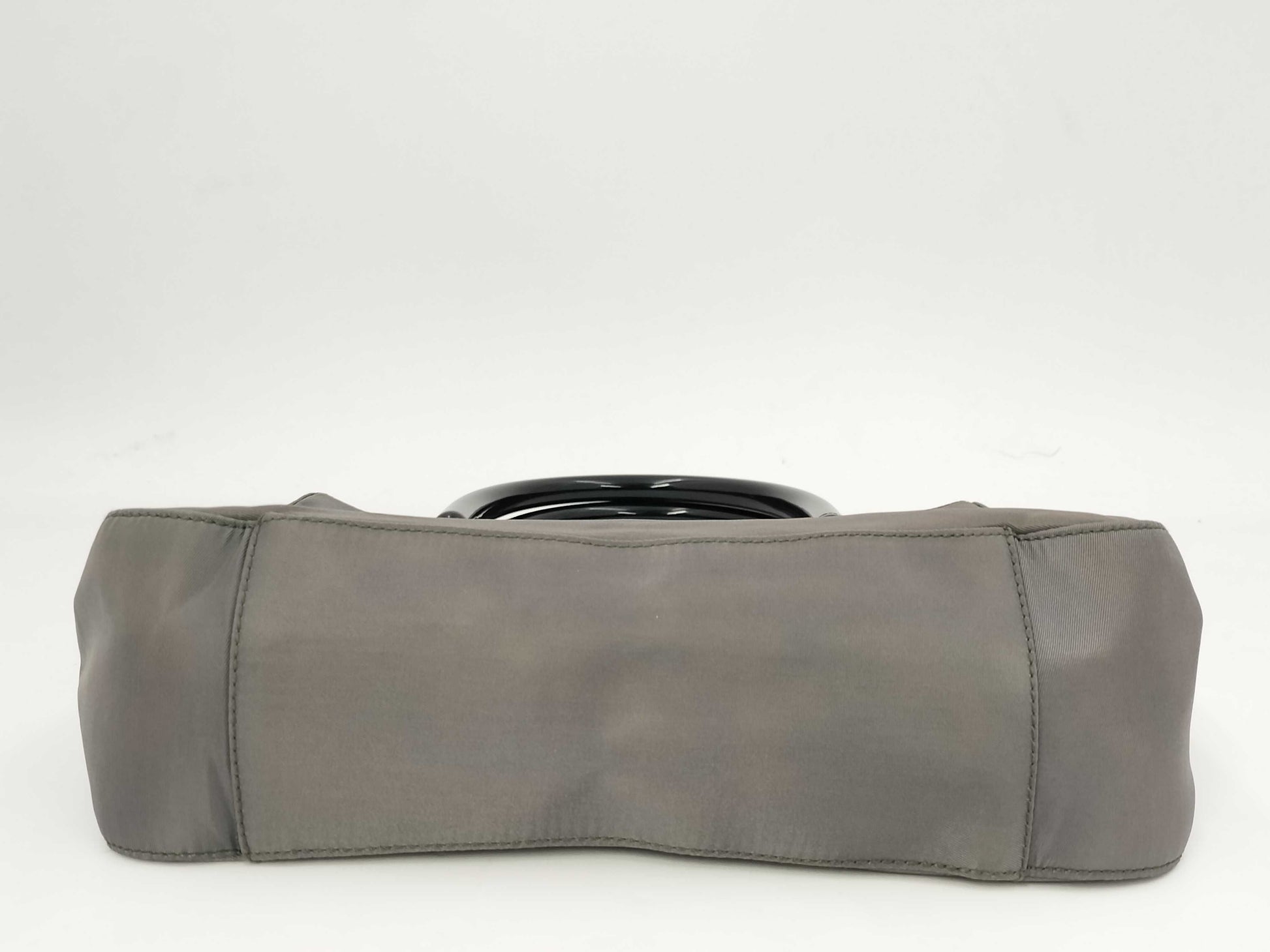 PRADA Nylon Top Handle Grey Handbag