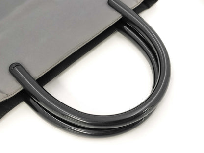 PRADA Nylon Top Handle Grey Handbag