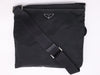 PRADA nylon triangle logo black shoulder bag