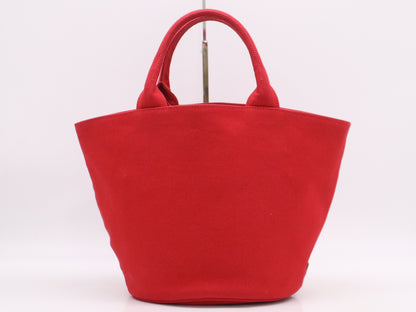 PRADA Canvas Canapa Red Handbag with Pouch and Dust Bag