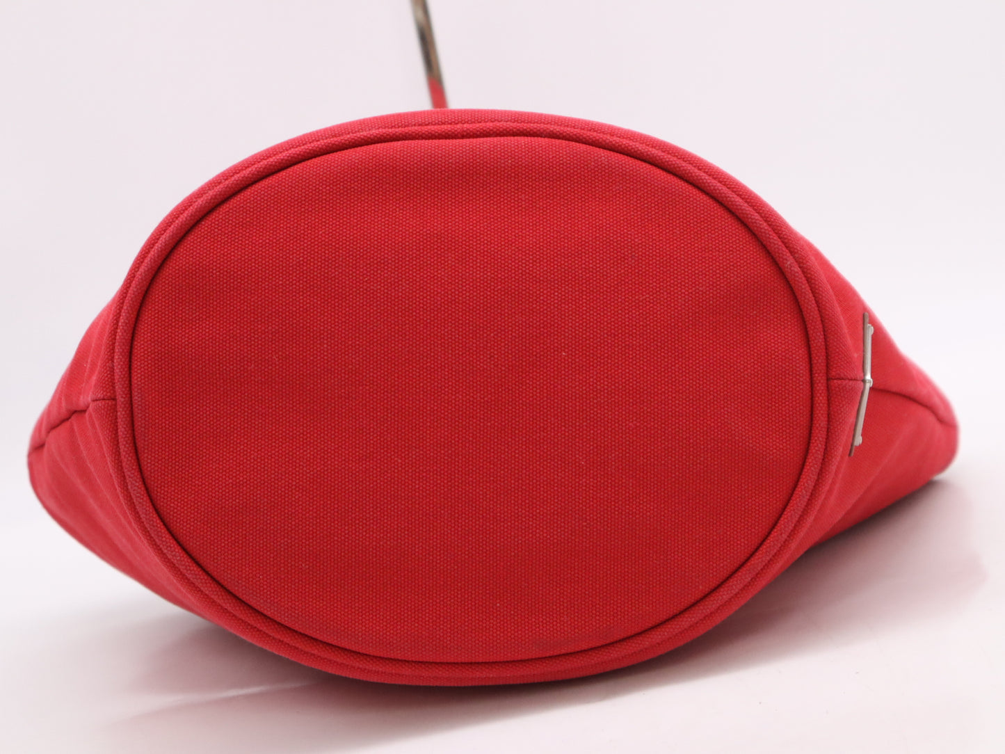 PRADA Canvas Canapa Red Handbag with Pouch and Dust Bag