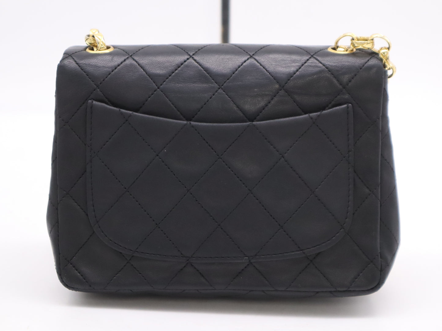 CHANEL Leather Mini Mattrasse S Flap S Chain GD Hardware Black Seal Indistinct Shoulder Bag