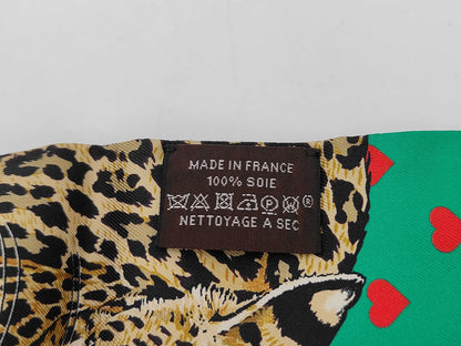 HERMES Silk Twilly Jungle Love Emeraude Green Scarf with Box