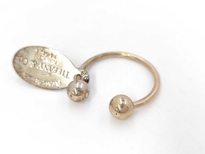 Tiffany & Co. SV925 Key Ring Return to Tiffany Oval Tag Screwball Key Case/Key Holder