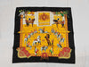 HERMES Silk Carré 90 "Real Escuela Andaluza Del Arte Ecuestre" Scarf in Yellow, Black, and Multicolor with Box