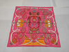 HERMES Silk Carré 90 Stately Wheels Pink Scarf with Box