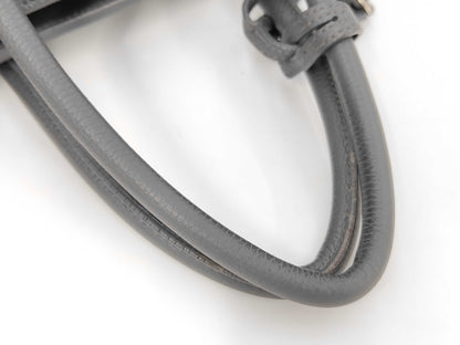 Yves Saint Laurent 631526 Leather Thin Large Sac de Jour Handbag in Grey with Cloche, Cadena, and Two Keys