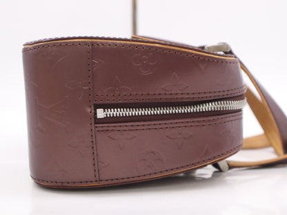 LOUIS VUITTON M55176 Monogram Matte Shelton Violet Handbag with Dust Bag