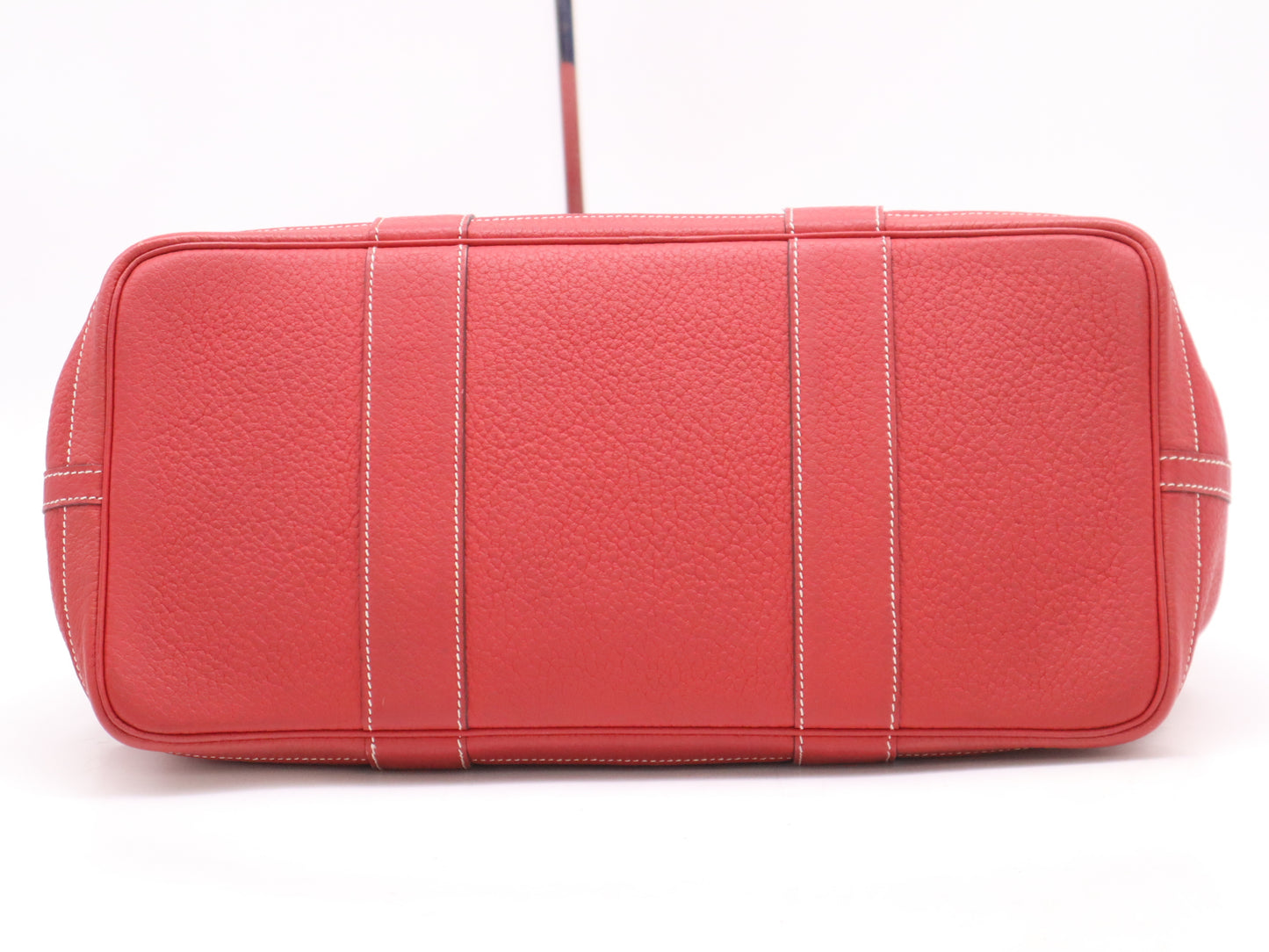 HERMES Negonda Garden Party PM Rouge Tote Bag with Dust Bag, Stamped with P