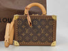 LOUIS VUITTON M20468 Monogram Petite Valise RFID-Verified Handbag with Shoulder Strap, Cloche, and Two Keys