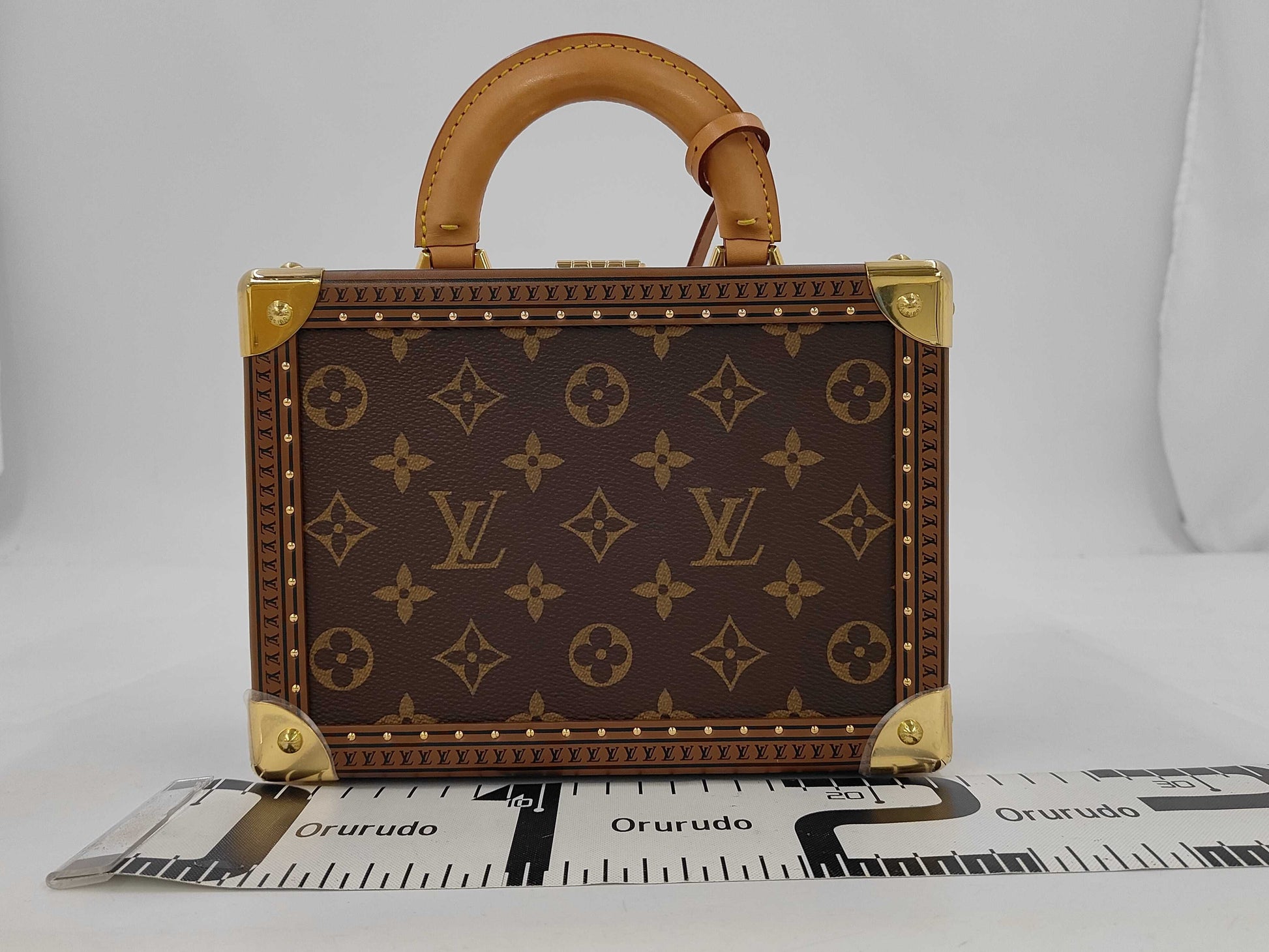 LOUIS VUITTON M20468 Monogram Petite Valise RFID-Verified Handbag with Shoulder Strap, Cloche, and Two Keys