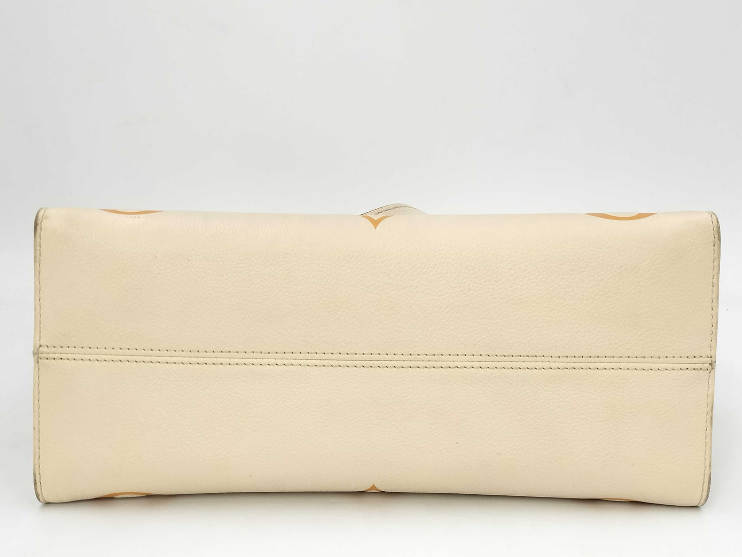 LOUIS VUITTON M45717 Monogram Empreinte On the Go MM Crème Saffron RFID Verified Tote Bag