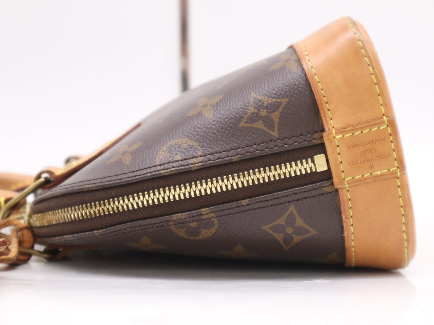 LOUIS VUITTON M53152 Monogram Alma BB Handbag with Shoulder Strap, Padlock, Two Keys, and Clochet, RFID Verified