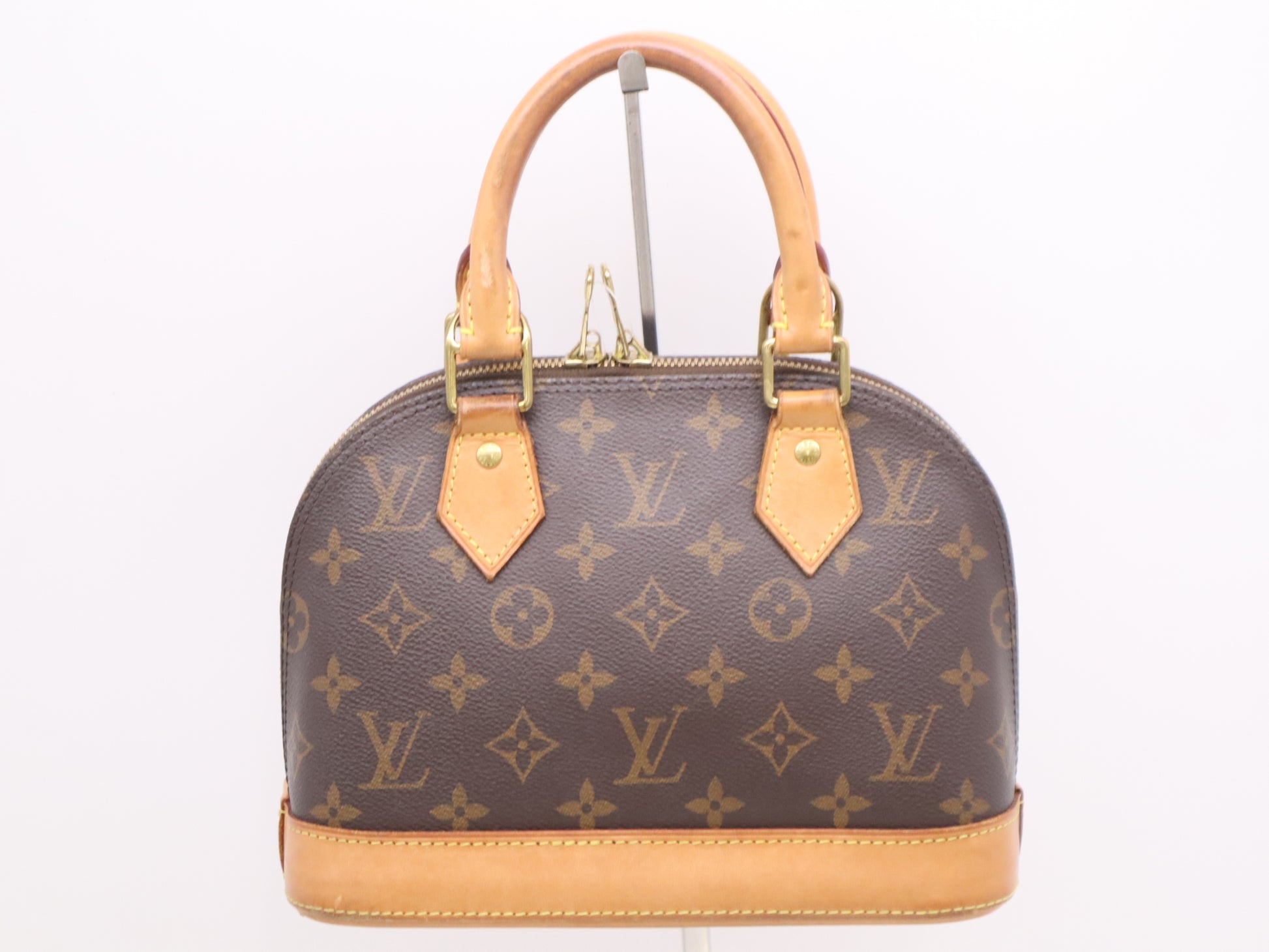 LOUIS VUITTON M53152 Monogram Alma BB Handbag with Shoulder Strap, Padlock, Two Keys, and Clochet, RFID Verified