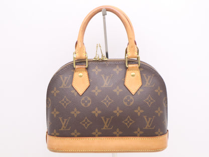 LOUIS VUITTON M53152 Monogram Alma BB Handbag with Shoulder Strap, Padlock, Two Keys, and Clochet, RFID Verified