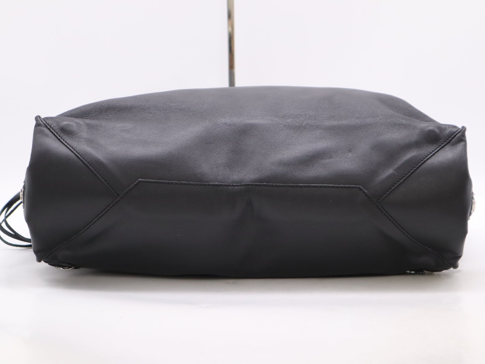 BALENCIAGA Leather The Paper Tote Bag Black with Mirror Tote Bag