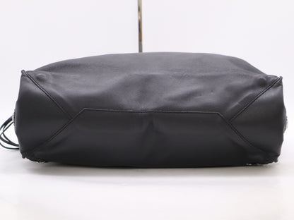 BALENCIAGA Leather The Paper Tote Bag Black with Mirror Tote Bag