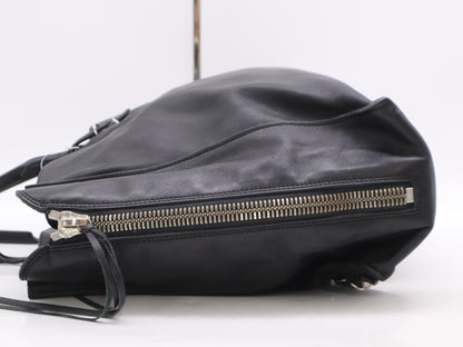 BALENCIAGA Leather The Paper Tote Bag Black with Mirror Tote Bag