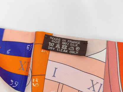 HERMES Silk Twilly ASTROGIE New Astrology Pink Orange Multicolor Scarf