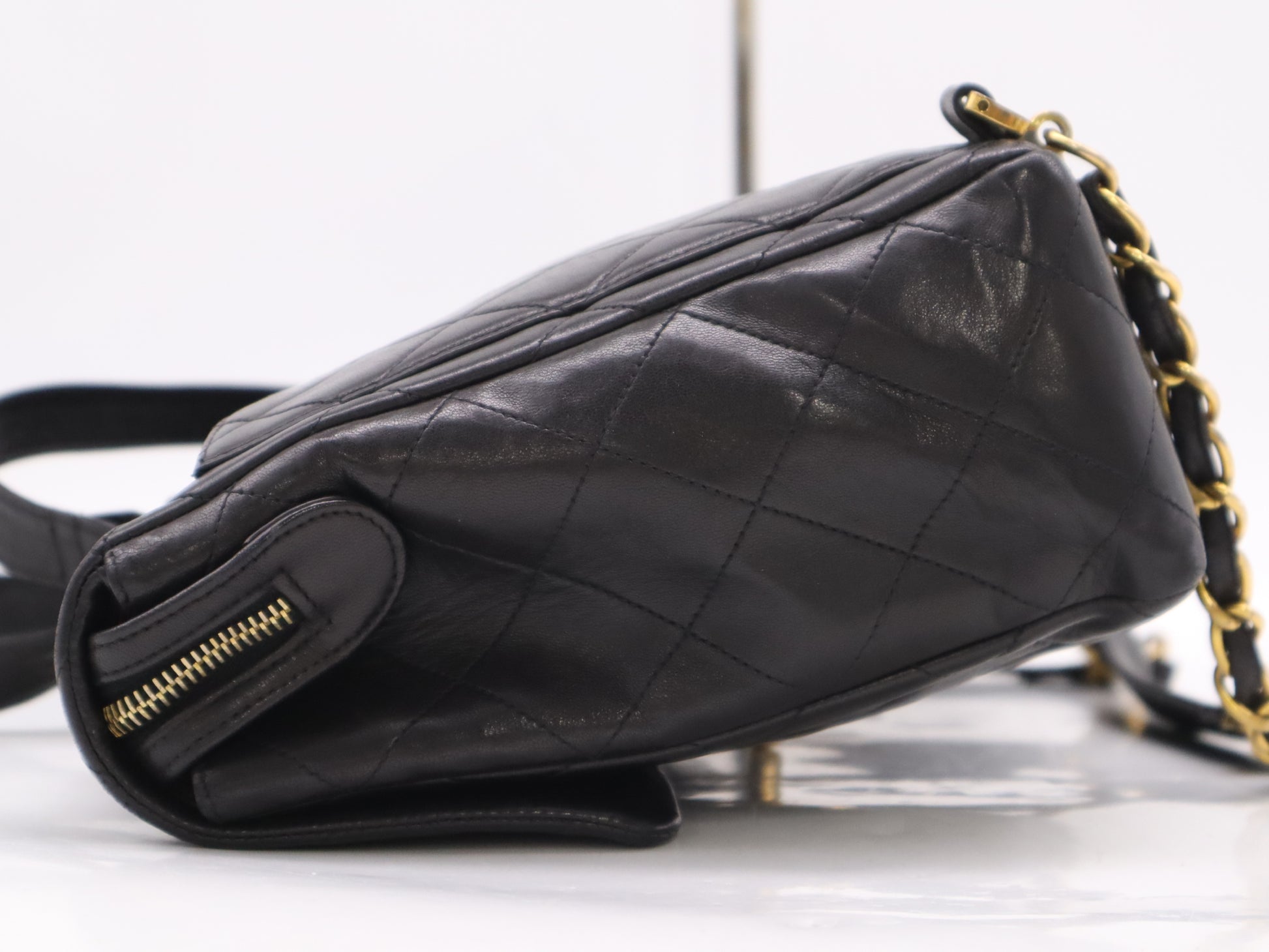 CHANEL Lambskin Matelasse Deca Coco Backpack in Black with GD Hardware and Unclear Seal