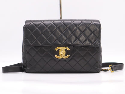 CHANEL Lambskin Matelasse Deca Coco Backpack in Black with GD Hardware and Unclear Seal