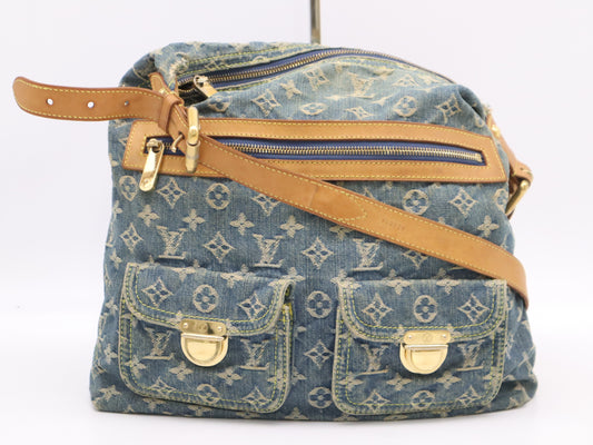 LOUIS VUITTON M95048 Denim Buggy GM Blue Shoulder Bag