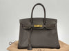 HERMES Birkin 30 Handbag ○ Z Engraved Vo Epson Gold Hardware Brown Crochet Key x2 Handbag with Storage Bag