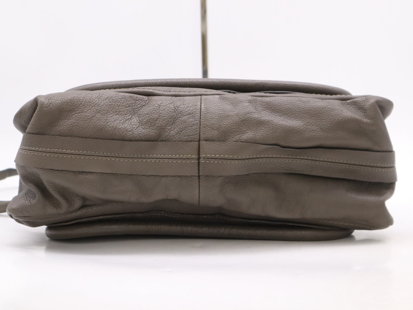 Chloe Paraty Large Khaki Grained Calf Leather Handbag