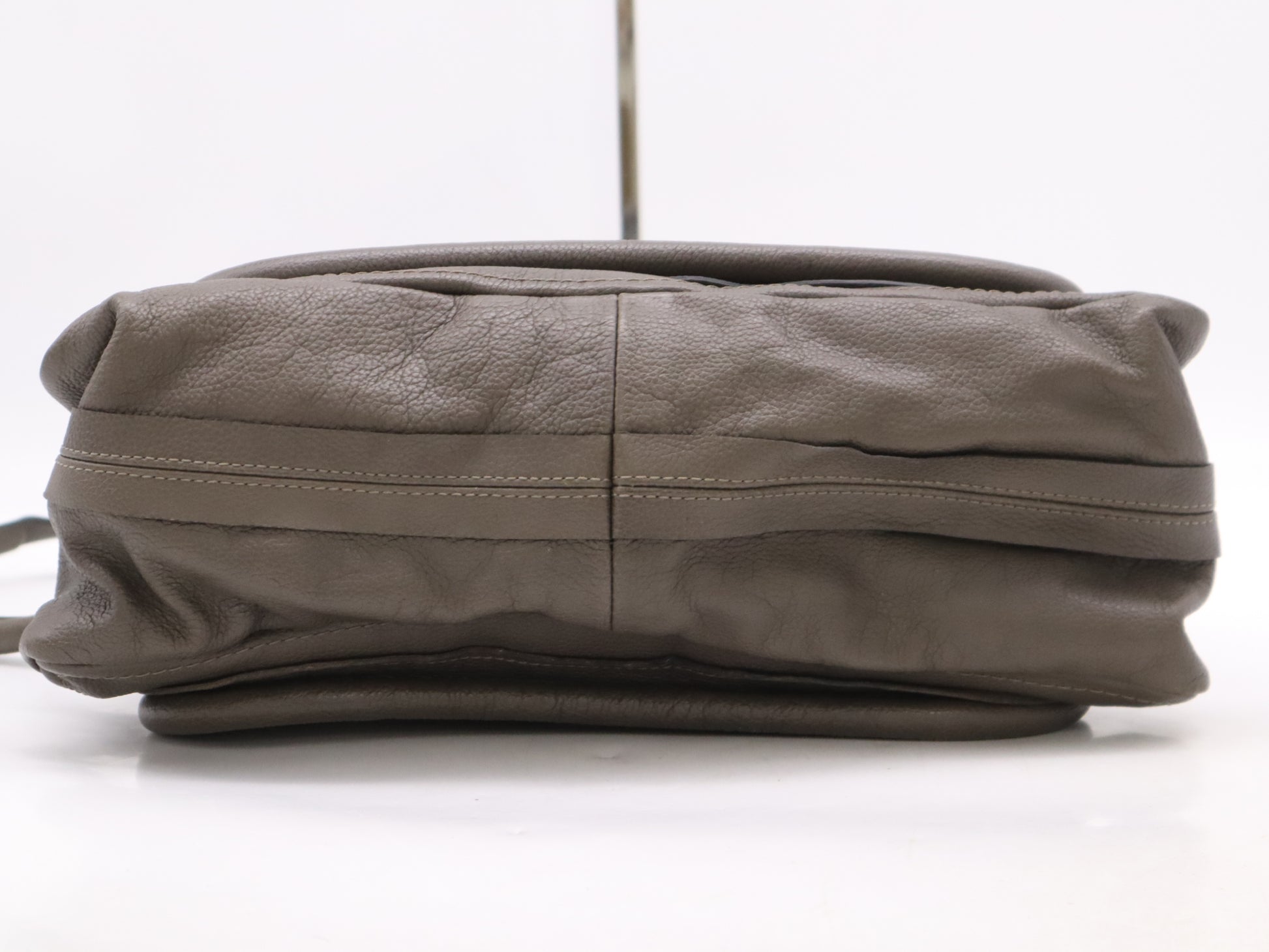 Chloe Paraty Large Khaki Grained Calf Leather Handbag