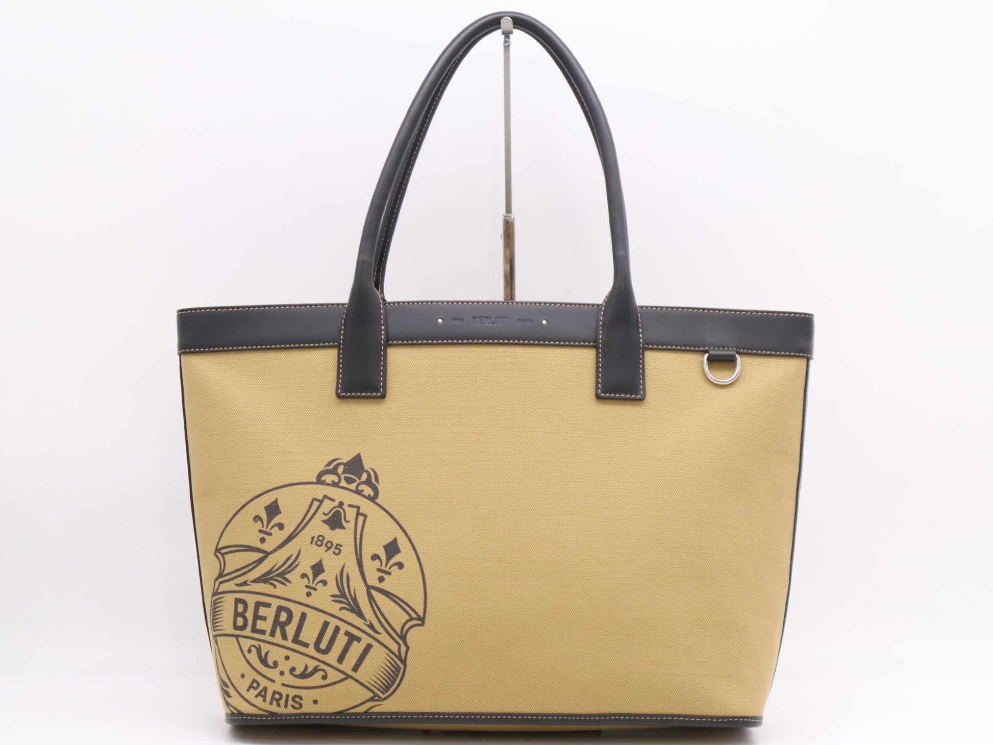 Berluti Canvas/Leather Forever Lodge Yellow/Black Tote Bag