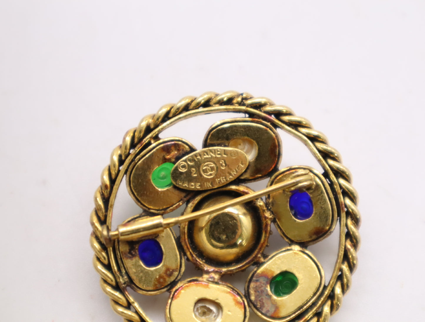 CHANEL GP Gripoa Gold Brooch