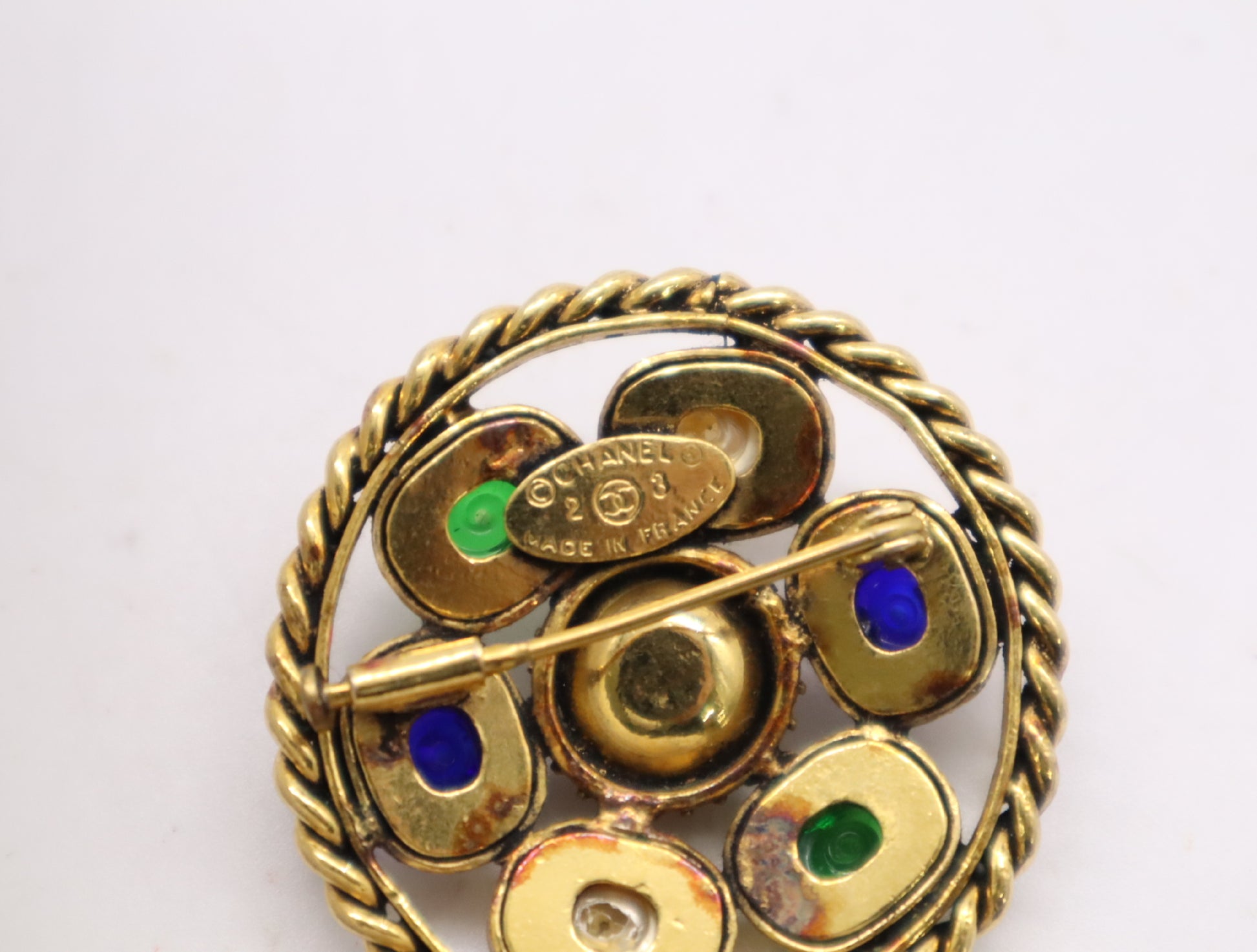 CHANEL GP Gripoa Gold Brooch