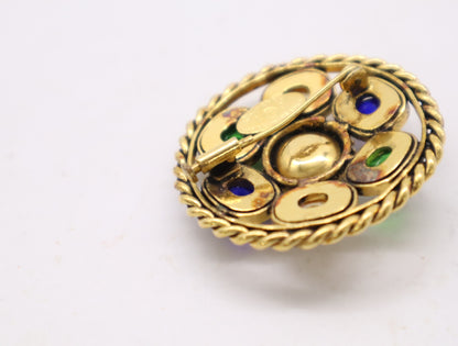 CHANEL GP Gripoa Gold Brooch