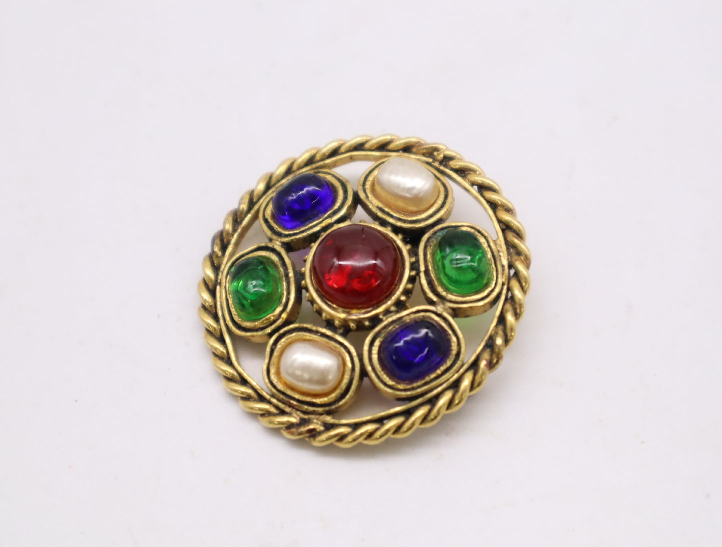 CHANEL GP Gripoa Gold Brooch