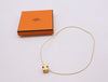 HERMES GPH Cube Orange Gold Necklace with Box